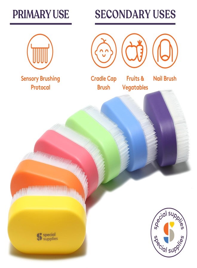 Special Supplies Sensory Brush Therapressure Therapy Brush for Occupational and Sensory Brushing, 6 Pack, Stimulating and Calming Tools for Kids and Adults, Soft Flexible Bristles, Latex Free - Image 3